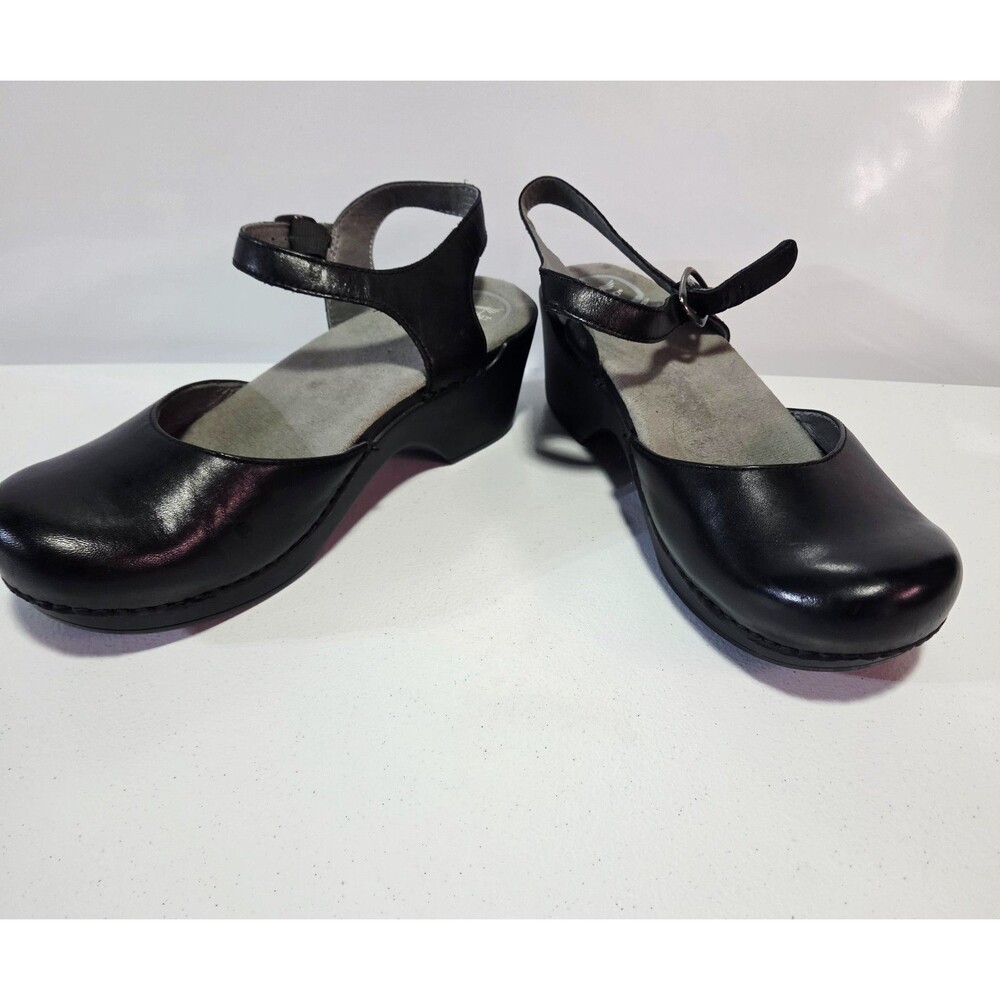 Dansko Sam Mary Jane Closed Toe Sandals Black Leather EU41 US 10.5-11 - Picture 4 of 7